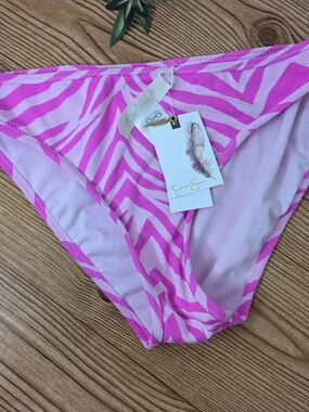 Jessica Simpson Bikini Bottom Pink Zebra Print